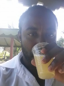 Me drinking fresh sugar cane juice, courtesy of the tourists :) 